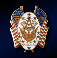 Crossed Flags Pin