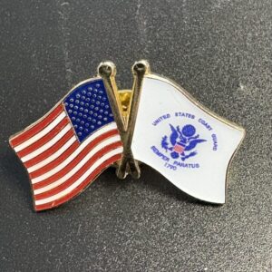 American/Coast Guard Crossed Flag Pin
