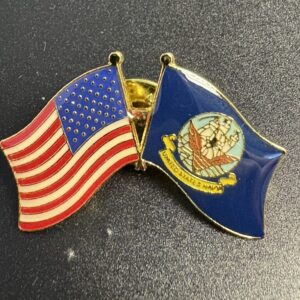 American/Navy Crossed Flag Pin