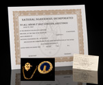 Widow Pin with Card & Certificate