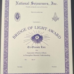 Bridge of Light Certificate