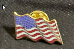 Waving American Flag Pin